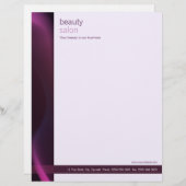 Lila Wellenbriefkopf Briefbogen (Vorne/Hinten)