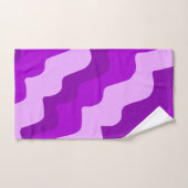 Lila Wellenverlauf Badhandtuch Set (Handtuch)