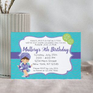 Lila Wellness-Center Einladung zum Geburtstag, brü