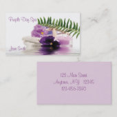 Lila Wellness-Center-Geschäfts-Karte Visitenkarte (Vorne/Hinten)