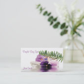 Lila Wellness-Center-Geschäfts-Karte Visitenkarte (Stehend Vorderseite)