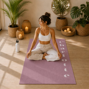 Lila Wellness Minimalistisch personalisiert Yogamatte