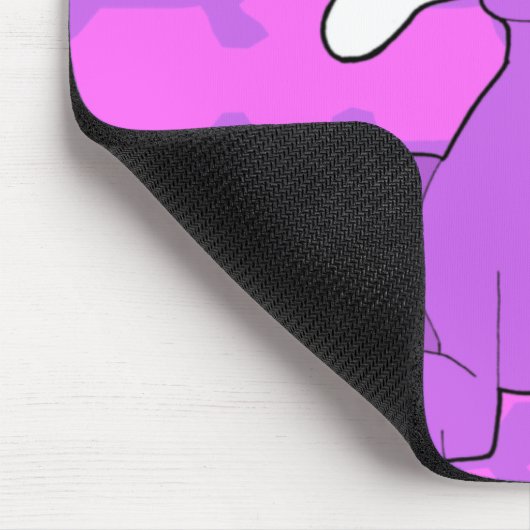 Lila Welpe Mousepad (horizontal) (Ecke)