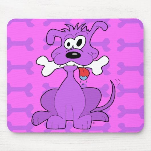 Lila Welpe Mousepad (horizontal) (Vorne)