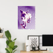 lila Welpen Poster (Heimbüro)