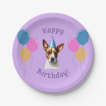 Lila Welpenhund Geburtstagskind