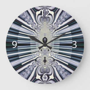 Lila Welt Große Wanduhr