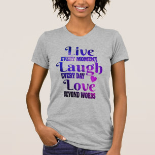 Lila Welt   Live Laugh Liebe T - Shirt
