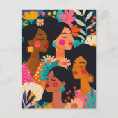 Lila Weltfrauentag Postkarte (Vorderseite)