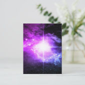 Lila Weltraum Postkarte (Stehend Vorderseite)