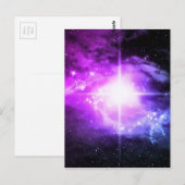 Lila Weltraum Postkarte (Vorne/Hinten)