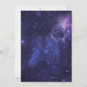 Lila Weltraumgalaxie Einladung (Rückseite)