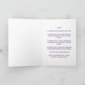 Lila Weltraumkarte Geburtstagskarte Karte (Innenseite)