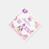 Lila Weltraumtag Serviette (Ecke)