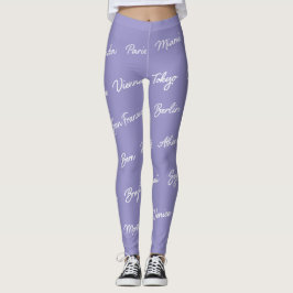 Lila Weltstädte, Text modern Leggings
