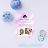 Lila Werbeaktion für elegante Logo-Fotos Flyer (Einzeln)