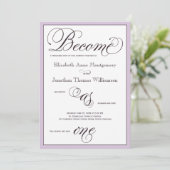 Lila werden als eine Christliche Einladung zur Hoc (Stehend Vorderseite)