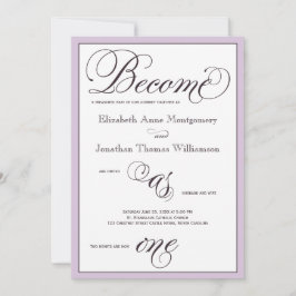 Lila werden als eine Christliche Einladung zur Hoc