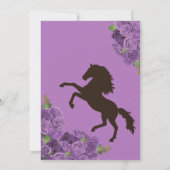 Lila Western Charro Vestidos Quinceñera Einladung (Rückseite)