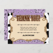 Lila Western Vielen Dank, Sie Karten (Vorne/Hinten)