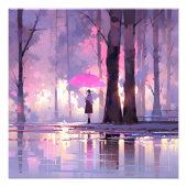 Lila Wetter Anime Impressionismus Fotodruck (Vorne)