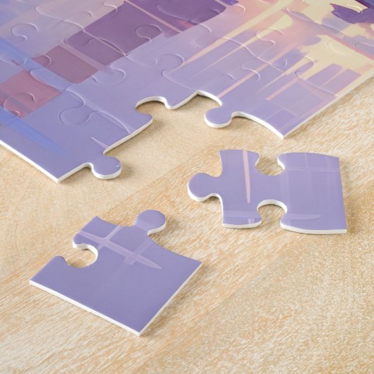 Lila Wetter Anime Impressionismus Puzzle (Seite)