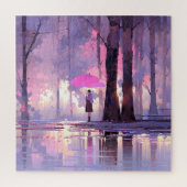 Lila Wetter Anime Impressionismus Puzzle (Vertikal)
