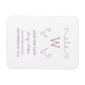 Lila Whimsical Blühe das Datumsfenster speichern Magnet (Horizontal)