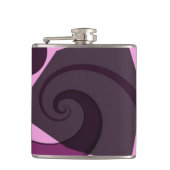 Lila Whimsical Design Flachmann (Vorderseite)
