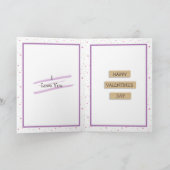 Lila Whimsikherz Bestes in meinem Leben Karte (Innenseite)