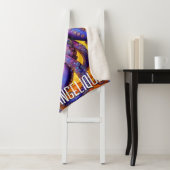 Lila Whimsikoktopus mit Personalisiertem Namen Sherpadecke (Beispiel)