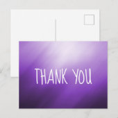 Lila White Abstrakt Vielen Dank Postkarte (Vorne/Hinten)