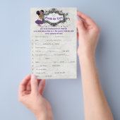 Lila|White African Princess Baby Showspiel Flyer (Handgriff)