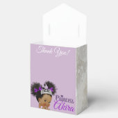 Lila|White African Princess Royal Baby Dusche Geschenkschachtel (Geöffnet)