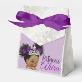 Lila|White African Princess Royal Baby Dusche Geschenkschachtel (Vorderseite)
