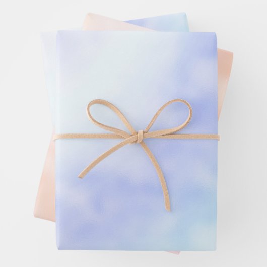 Lila White Aqua Blue Gefärbte Krawatte Geschenkpapier Set (Beispiel)