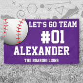 Lila-White-Baseball-Teamgeist Banner