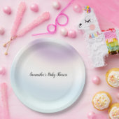 Lila White Blue Gefärbte Krawatte Pappteller (Party)