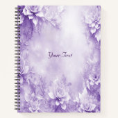 Lila-White-Blume-Notebook Notizblock (Vorderseite)