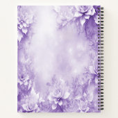 Lila-White-Blume-Notebook Notizblock (Rückseite)