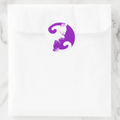 Lila White Cat Kitten Yin Yang Sticker (Tasche)