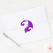 Lila White Cat Kitten Yin Yang Sticker (Umschlag)
