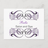 Lila-White-Chic-Business-Dankeschön-Karten Postkarte (Vorderseite)