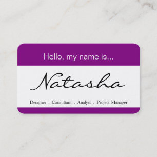 Lila- & White-Corporate Name-Tag - Visitenkarte