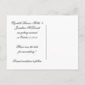 Lila White Daisises Wirbel auf Silver Rettete die  Ankündigungspostkarte (Rückseite)