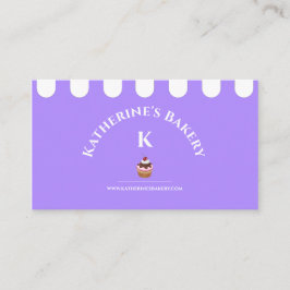 Lila White Eleganery Bäckerei Business Card Visitenkarte