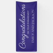 Lila White Elegant Script-Verlobung Banner (Vertikal)