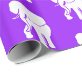 Lila White Elephant-Geschenk Austausch Weihnachtss Geschenkpapier (Rolleneckpunkt)