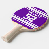 Lila White Football Jersey Individuelle Name Numbe Tischtennis Schläger (Vorderseite)