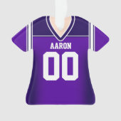 Lila/White Football Jersey Ornament (Vorderseite)
